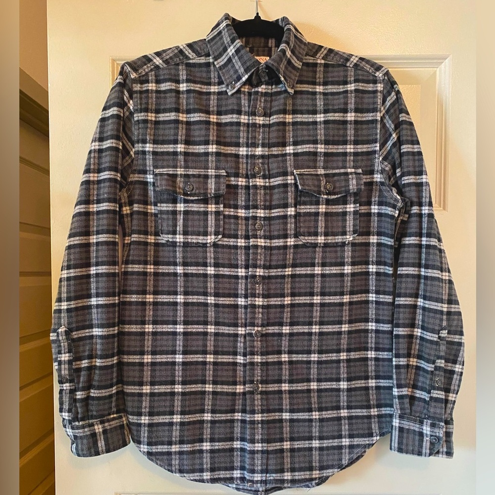 Gray Merona Target flannel shirt men’s unisex button down.